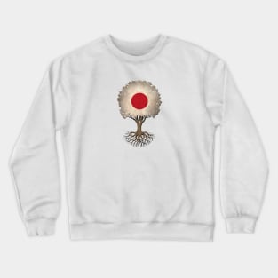 Tree of Life with Japanese Flag Crewneck Sweatshirt